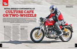 Royal Enfield Continental GT Being Given Its Head on the Brooklands Banking by the Editor