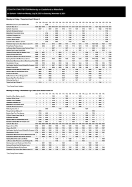 173A/174/174A/175/175A Wetherby Or Castleford to Wakefield Via Garforth - Valid from Monday, July 26, 2021 to Saturday, November 6, 2021