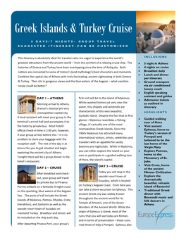 Greek Islands & Turkey Cruise