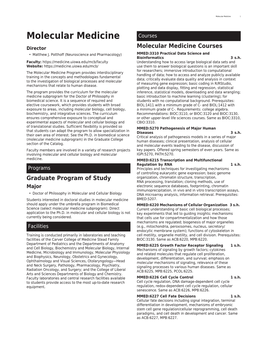 Molecular Medicine 1