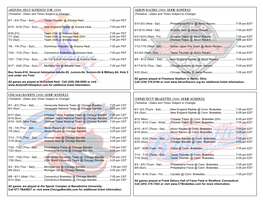 AKRON RACERS 2006 HOME SCHEDULE (Tentative - Dates and Times Subject to Change) (Tentative - Dates and Times Subject to Change)