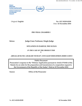Judge Cuno Tarfusser, Single Judge