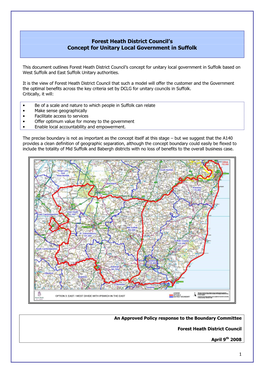 Forest Heath District Council's Concept for Unitary Local