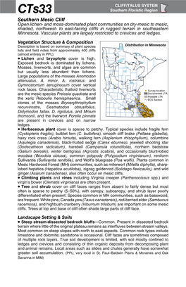 Cts33 Southern Mesic Cliff