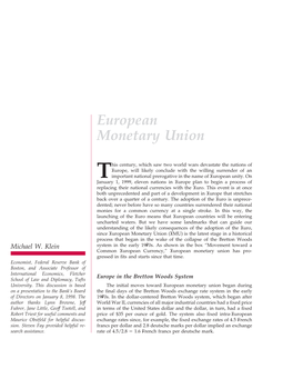 European Monetary Union