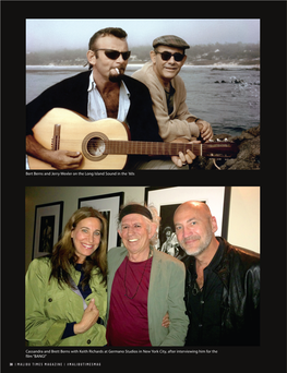 Cassandra and Brett Berns with Keith Richards at Germano Studios in New York City, After Interviewing Him for the Film “BANG!”