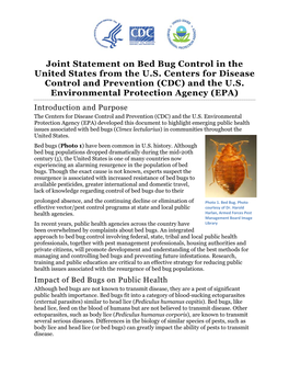 Bed Bug Information & Control