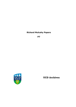 Richard Mulcahy Papers P7