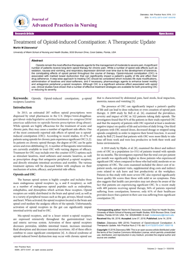 Treatment of Opioid-Induced Constipation