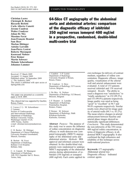 Comparison of the Diagnostic Efficacy of Iobitridol 350 M