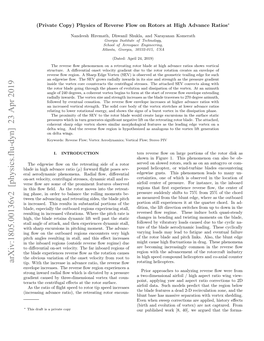 Physics of Reverse Flow on Rotors at High Advance Ratios∗