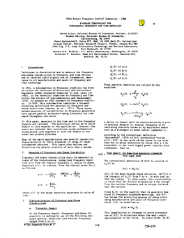 Standard Terminology for Fundamental Frequency and Time Metrology