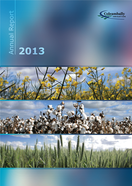 Coleambally Irrigation Co-Operative Limited Chairman’S Report for the Year Ended 30 June 2013