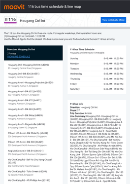 116 Bus Time Schedule & Line Route