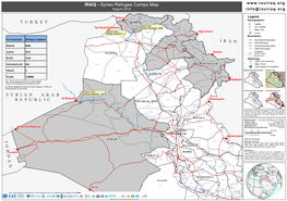 IRAQ - Syrian Refugee Camps Map W W W