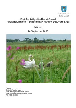 Natural Environment – Supplementary Planning Document (SPD)