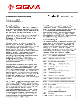 Product Information Sheet