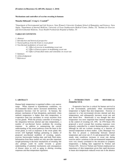 685 Mechanisms and Controllers of Eccrine Sweating in Humans Manabu Shiba