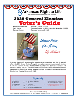 2020 General Election Voter's Guide