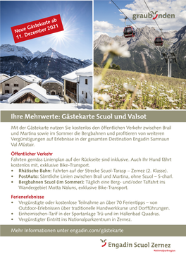 Flyer Gästekarte Scuol Und Valsot