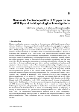 Nanoscale Electrodeposition of Copper on an AFM Tip and Its Morphological Investigations