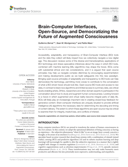 Brain-Computer Interfaces, Open-Source, and Democratizing the Future of Augmented Consciousness