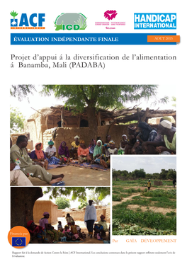 Projet D'appui Á La Diversification De L'alimentation Á Banamba, Mali