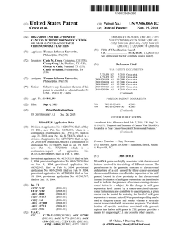 (12) United States Patent (10) Patent No.: US 9,506.065 B2 Croce Et Al