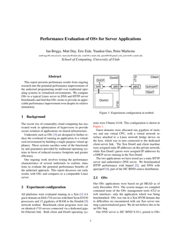 Performance Evaluation of Osv for Server Applications