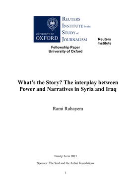 The Interplay Between Power and Narratives in Syria and Iraq