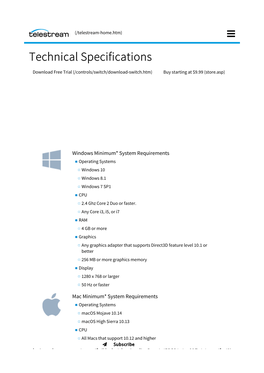 Telestream Switch Techspecs