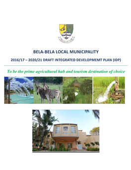 2016/17 – 2020/21 Draft Integrated Developmemt Plan (Idp)