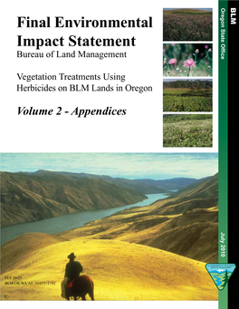 Final Environmental Impact Statement: Table of Contents Table of Contents – Volume 2 Changes Between the Draft and Final EIS