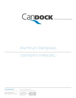 Candock GANGWAY OWNER's MANUAL