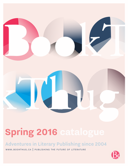Book*Hug Spring 2016 Catalogue
