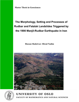The Morphology, Setting and Processes of Rudbar and Fatalak Landslides Triggered by the 1990 Manjil-Rudbar Earthquake in Iran