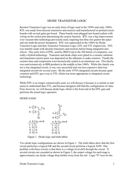 Diode Transistor Logic