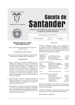 Santander Gaceta De