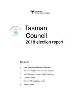 Tasman Council 2018 Election Report