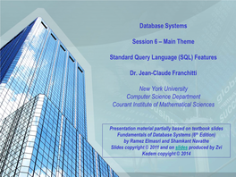 Relational Algebra-Relational Calculus-SQL