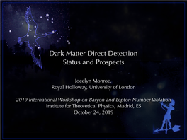 Dark Matter Direct Detection Status and Prospects