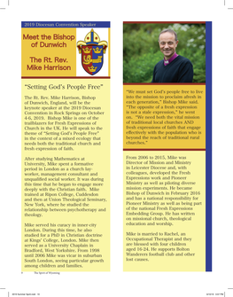 Meet the Bishop of Dunwich the Rt. Rev. Mike Harrison