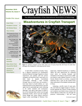 Crayfish News  Volume 32 Issue 4: Page 1