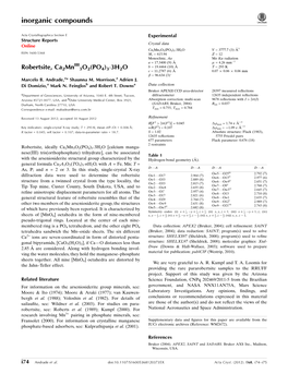 Robertsite, Ca2mniii3o2(PO4)3.3H2O