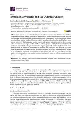 Extracellular Vesicles and the Oviduct Function