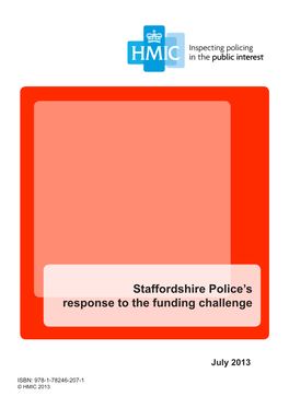 Staffordshire Police's Response to the Funding Challenge