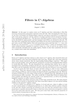 Filters in C*-Algebras