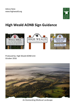 High Weald AONB Sign Guidance