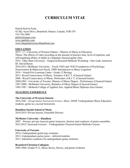 Curriculum Vitae