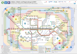 MVV Netzplan S-Bahn, U-Bahn, Regionalzug